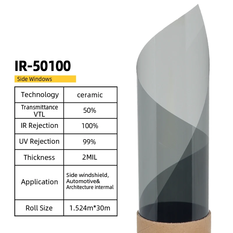 90cmx 4M Nano Keramische Tint Uv99 % Anti-Glare Uv Bescherming Folies Hoge Kwaliteit Zonne-Auto Raam Tint Film