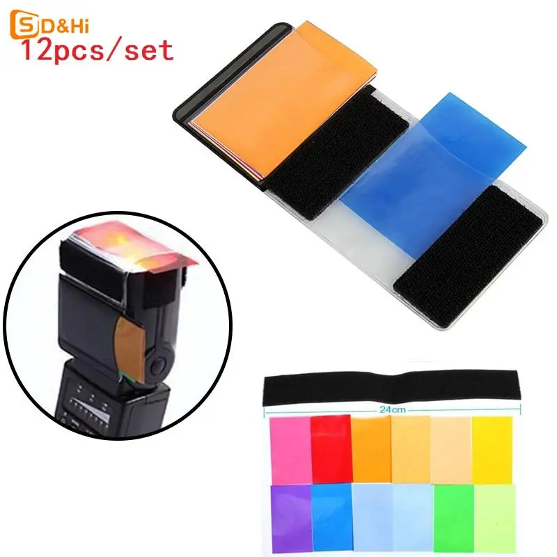 For yongnuo Color Gel Filter Flash Diffuser Soft Box 12 Sets of Colors Studio Flash Camera Diffuser flash diffuser camera softbox