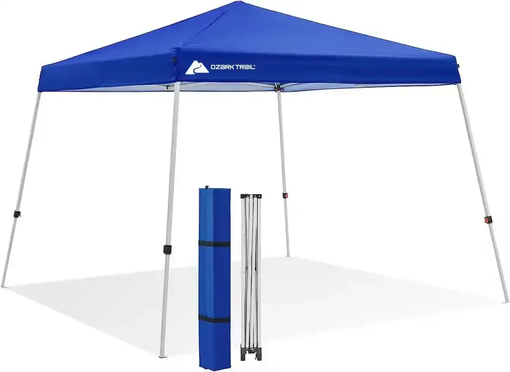 10' x 10' Instant Slant Leg Pop-up Canopy Outdoor Shading Shelter, Blue 5