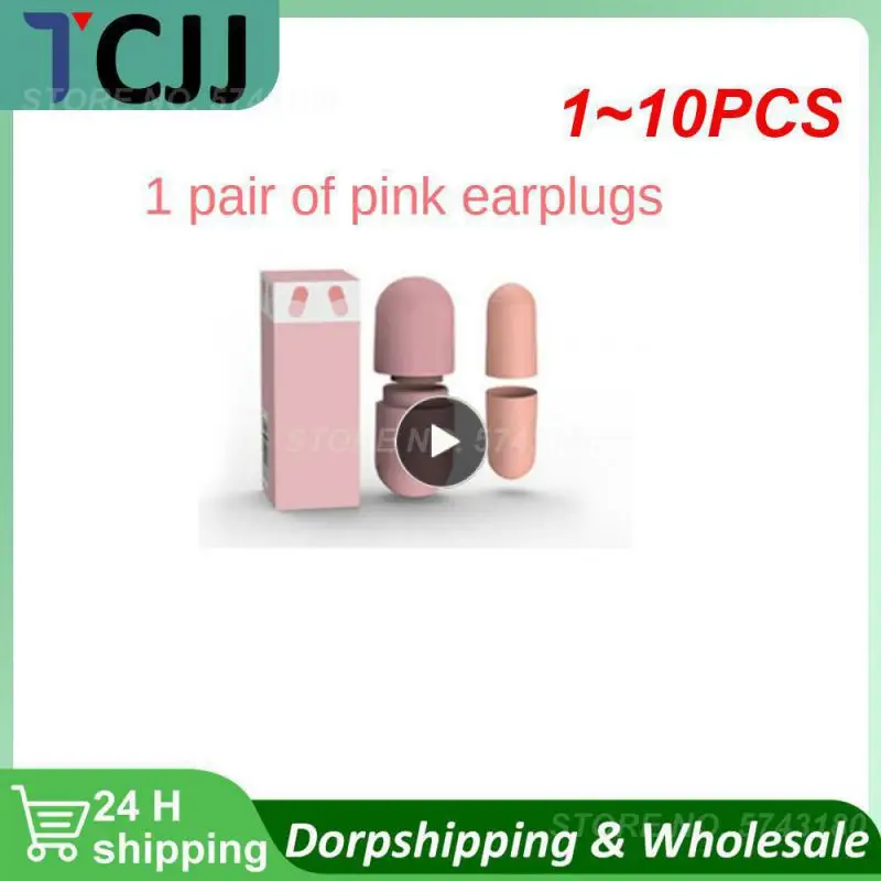 

1~10PCS Ear Plugs Mute Sleeping Soft Slow Soundproof Anti-noise Rebound