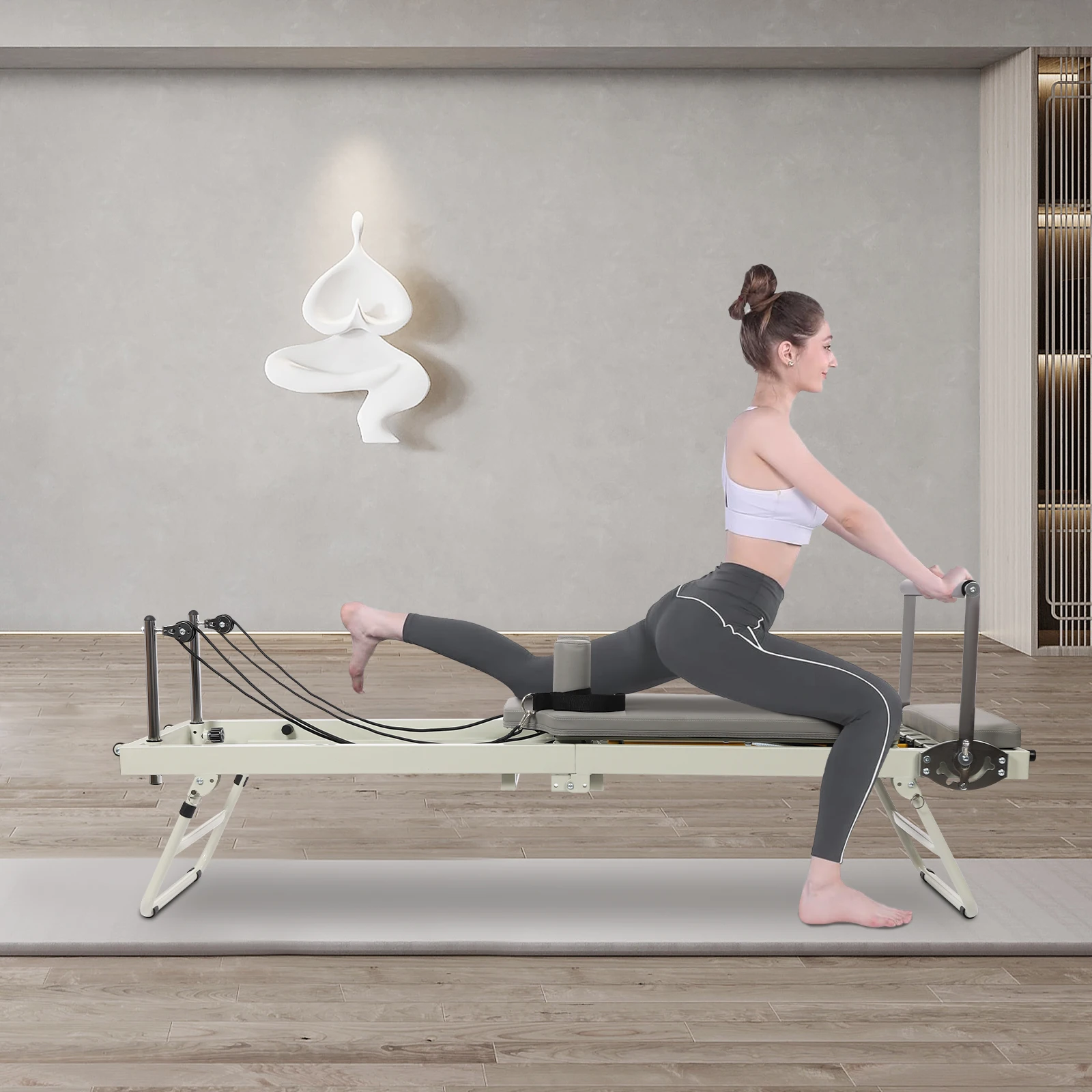Foldable Pilates Reformer Machine 3