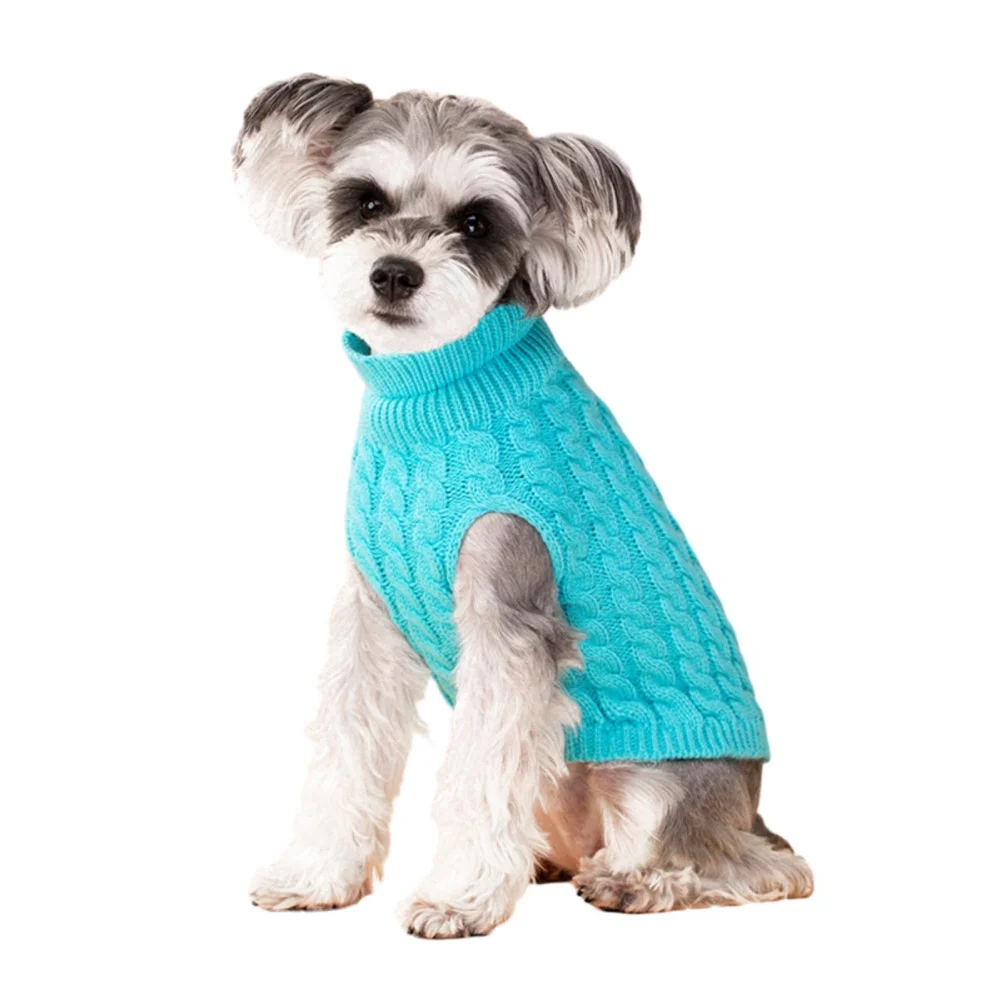 thumbnail image 1 of Suéteres tipo jersey para cachorros, para perros pequeños, medianos y gatos, chaleco de invierno de cuello alto para perros, sudadera de punto navideña para mascotas, atuendos, ropa, 1 of 5