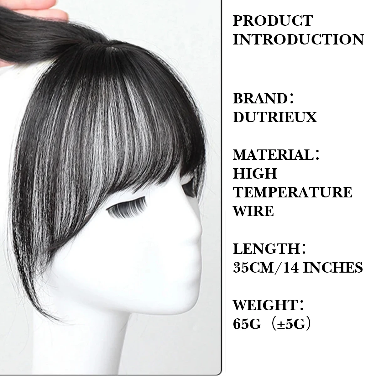 Elegant Clip-In Body Wave Hair Topper with Bangs for Women and Men - Universal Easy-to-Style Synthetic Hairpiece