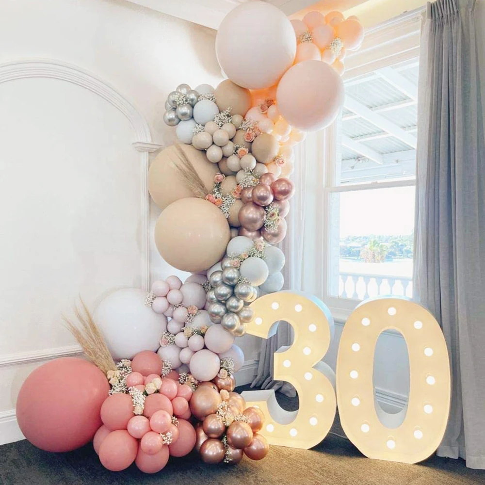 10/20/30pcs Retro White Sand Balloons Blue Pink Coffee Khaki Latex Ballon Birthday Wedding Party Decor Baby Shower Helium Globos