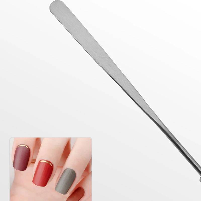 Nail Art Stirring Rod Spatula Pin Gel Pigments Mixing Tools Stainless Metal Nail Accessories nail art brush