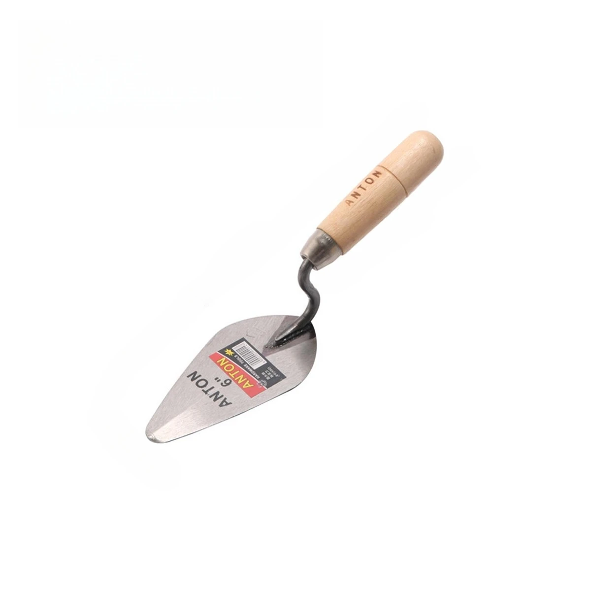 Carbon Steel Plastering Trowel 6 inch 7 inch Pointed Bricklaying Knife Round Wooden Handle Trowel Wall Brick Mason Tools