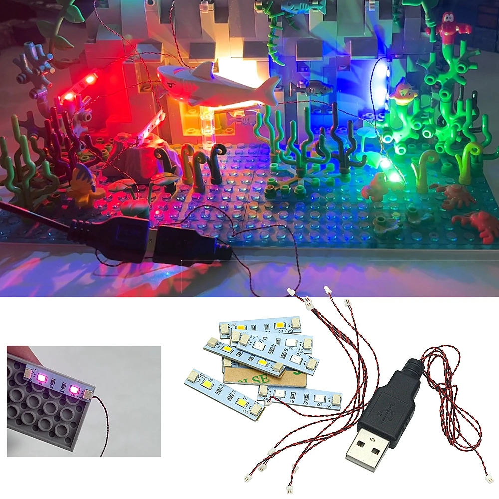 도시 가로등 램프 벽돌 DIY 0.8mm 핀 0.73CM X 3.1CM 3M 양면 LED 원격 제어 빌딩 블록 플래시 램프