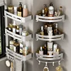 Bathroom Shelf No Drill Wall Mounted Shampoo Bottle Shower Corner Rack Toilet Storage Rack Aluminum Bathroom Kitchen Accessories 1