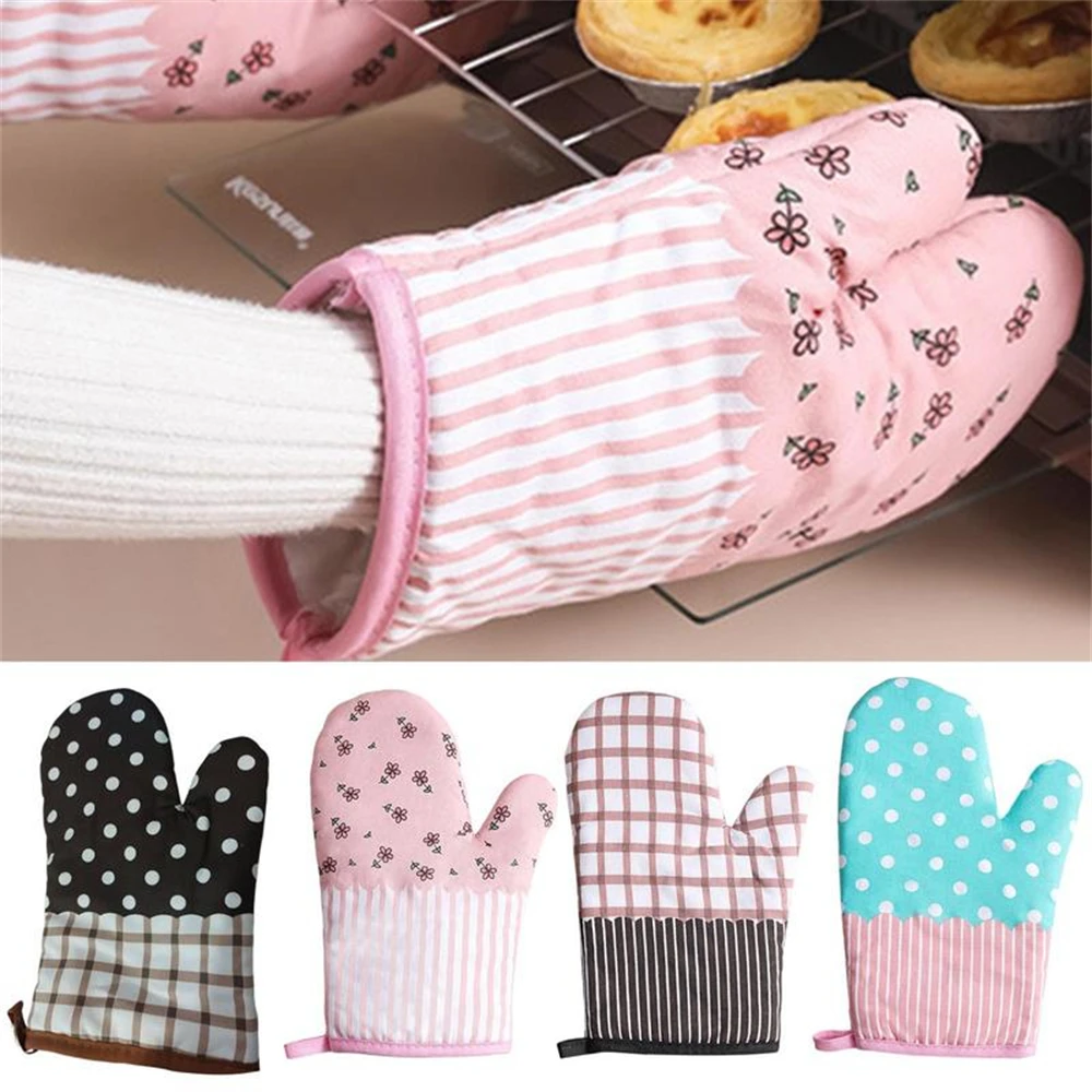 Microwave Oven Mitts Glove Fireproof Non Slip Oven Glove Heat Insulation Baking Cooking Tool Kitchen Barbecue Grilling