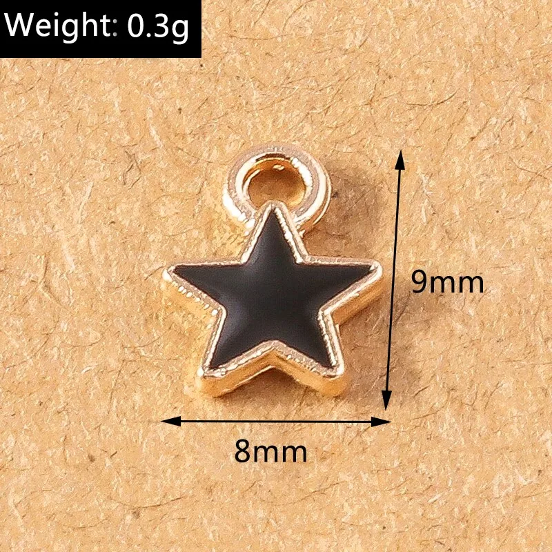 30 stücke mischen niedlichen Emaille Liebe Herz Stern Schmetterling Charms für Schmuck machen DIY Ohrringe Anhänger Halsketten handgemachte Handwerk liefern – Detail 31