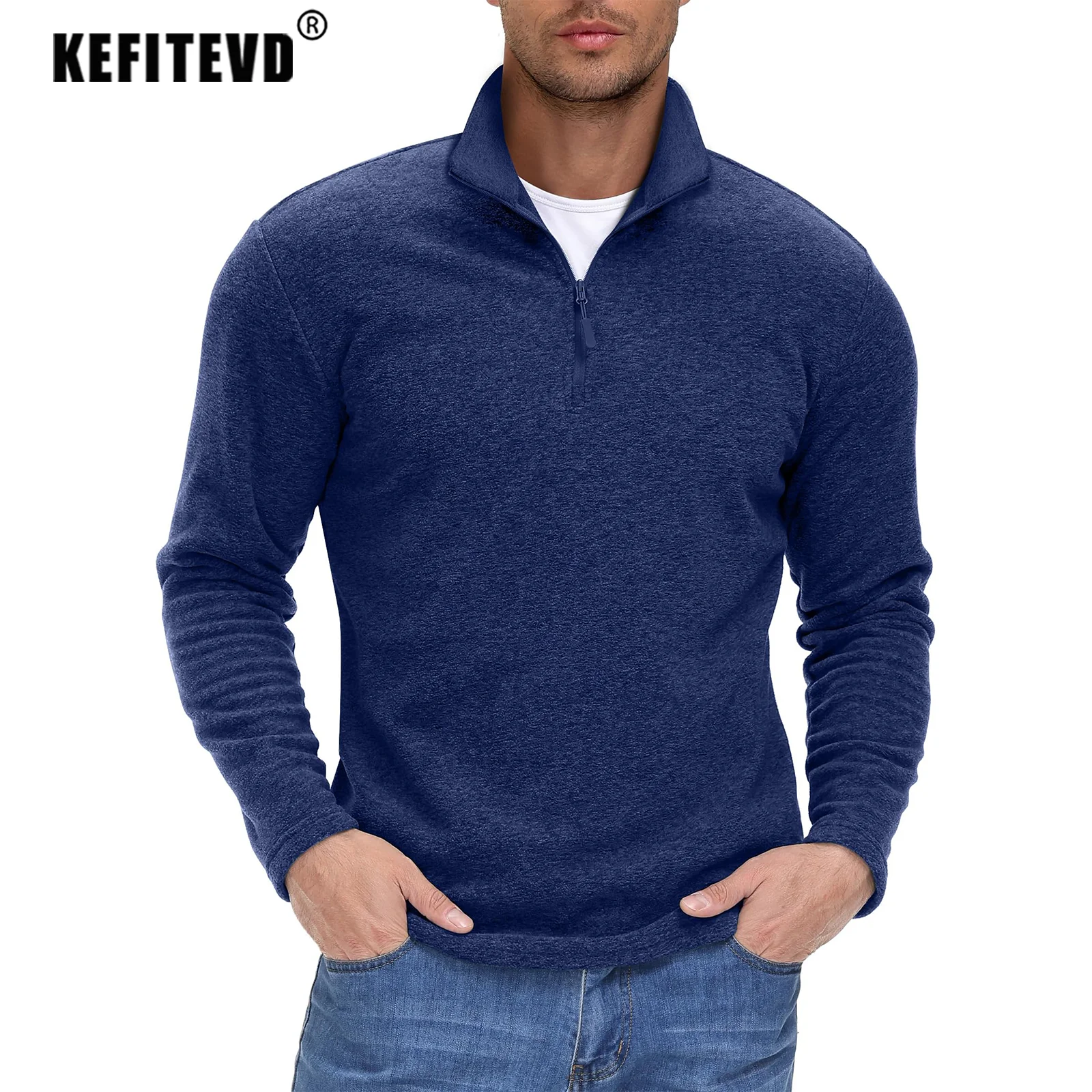 KEFITEVD UV-beschermend shirt voor heren, korte mouwen