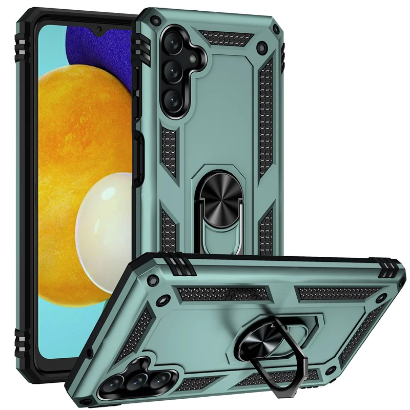 Car Magnetic Ring Holder Armor Back Cover - Shockproof Phone Case
