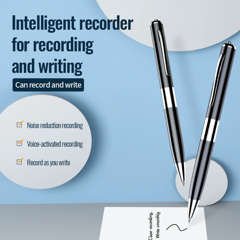 Mini Professional Voice Recorder Digital Activated Pen Audio Record  Support 128GB  Noise Reduce Sound Dictaphone MP3 Player