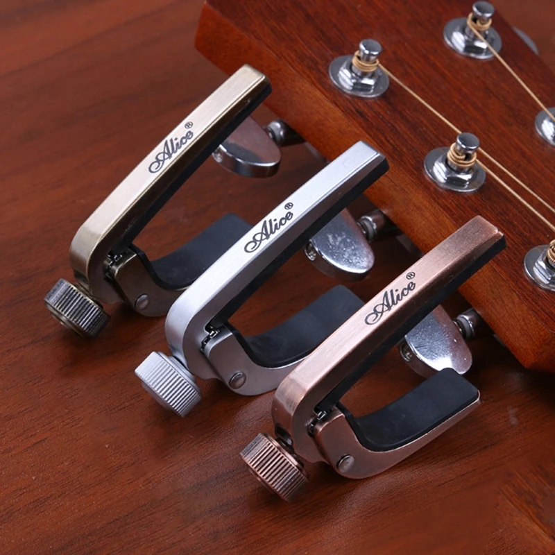 

Зажим для настройки гитары, регулируемый зажим для каподастра для гитары и гавайской гитары, прочный