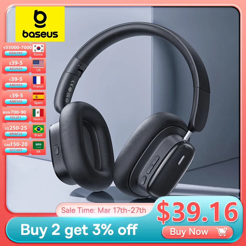 Беспроводные наушники Baseus Bowie Bluetooth 5