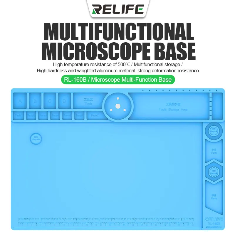 

Relife RL-160B Microscope Multi-Function Base Pad For Mobile Phone Repair Mat For Various Type Of Stereo Microscopes