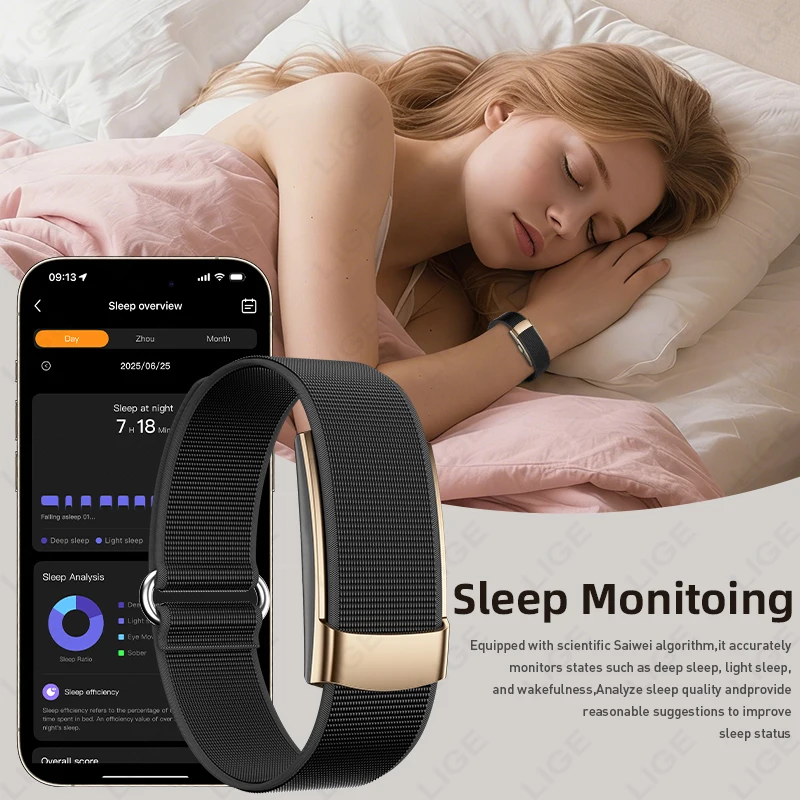 2026 LIGE 건강 모니터링 스마트 팔찌 심박수 178+ 스포츠 모드 200mAh 배터리 IP68 방수 다기능 시계
