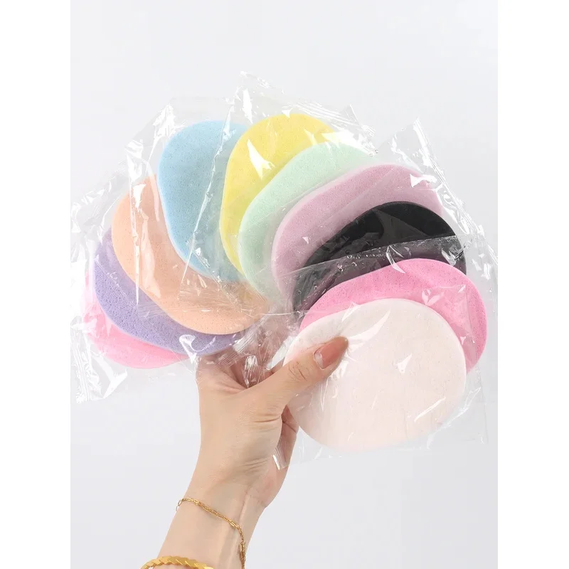 10 Pieces of Random Color and Shape Face Wash The Face Sponge Scrub Exfoliating Facial Pad Is a Reusable Makeup Remover Suitabl