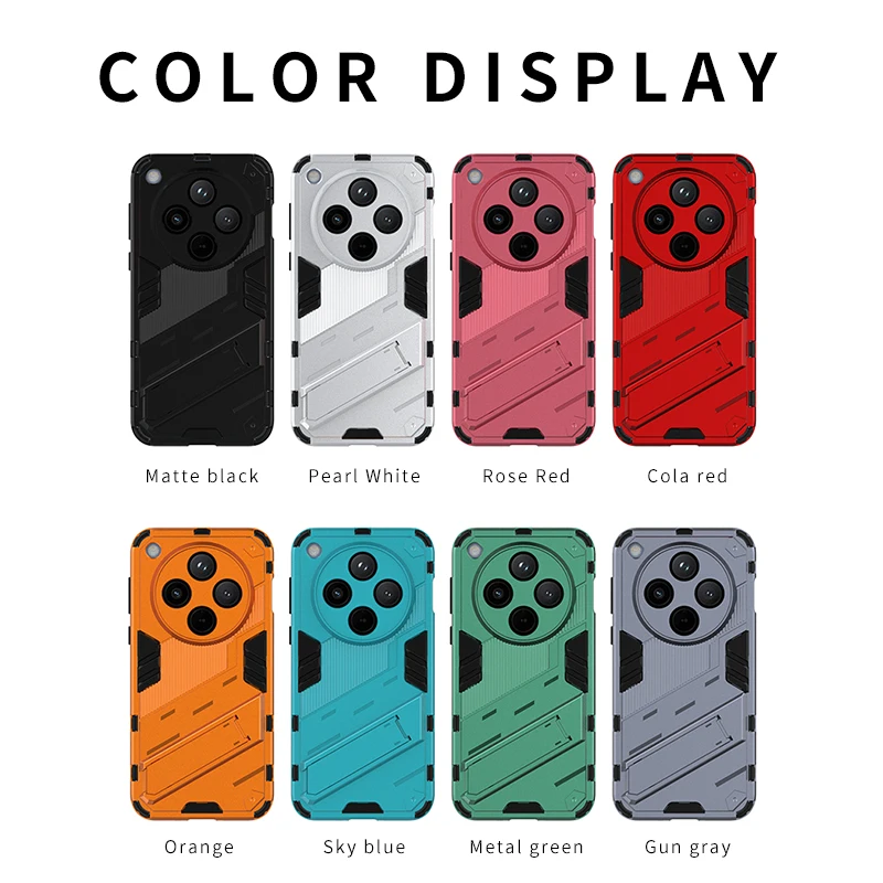 Shockproof Armor Phone Case with Reinforced Corners and Kickstand for Enhanced Protection