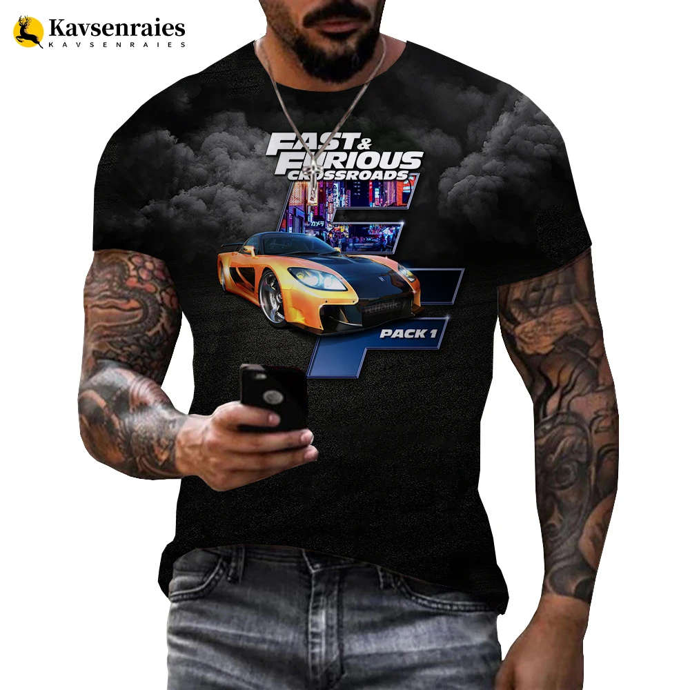 

Fast and Furious Men/women New Fashion Cool 3D Printed T-shirts Casual Harajuku Style Tshirt Streetwear Tops Dropshipping 6XL