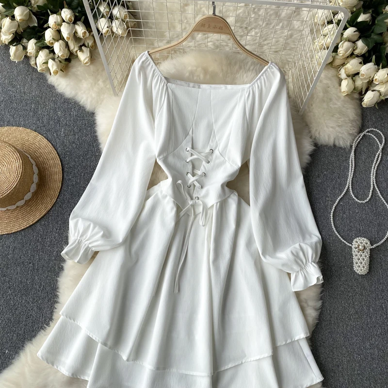 L'Or・LAUBE BLANC   Shirring Gather Dress