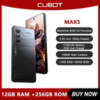 CUBOT MAX 5, Android Smartphone 6.95-inch 5G, Dimensity 8200,4nm, 3.1GHz, 144Hz Large Screen, 24+256GB,Gaming Phone 1