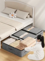 Large capacity under bed clothing storage bag Flat storage bag quilt blanket sorting bag Bedroom closet organizing saves space 1