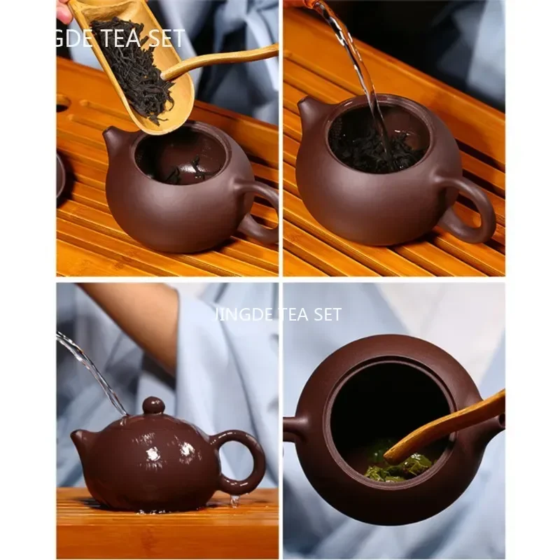Boutique Yixing Purple Clay Teapot Master Handmade Xishi Tea Pot Raw Ore Zhu Mud Beauty Kettle Chinese Tea Set Accessories