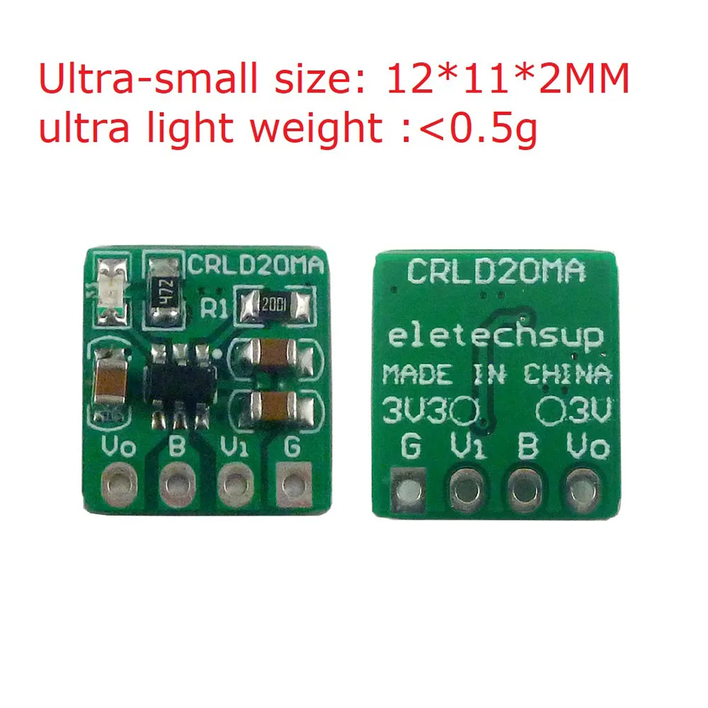 Mini 2 em 1 3.7v 3.8v li-ion li-polímero carregador de bateria & 4.2v a 3.3v 3v ldo buck dc conversor módulo ups diy crld20ma