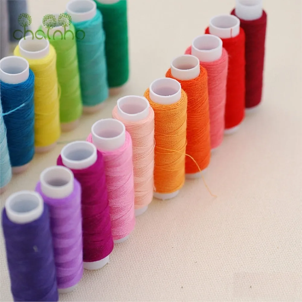 Chainho,Polyester Thread,Suitable For DIY Needlework & Sewing Machine,30 Color Avaiable,120 Yards/Spool,195g/Pack,25X1