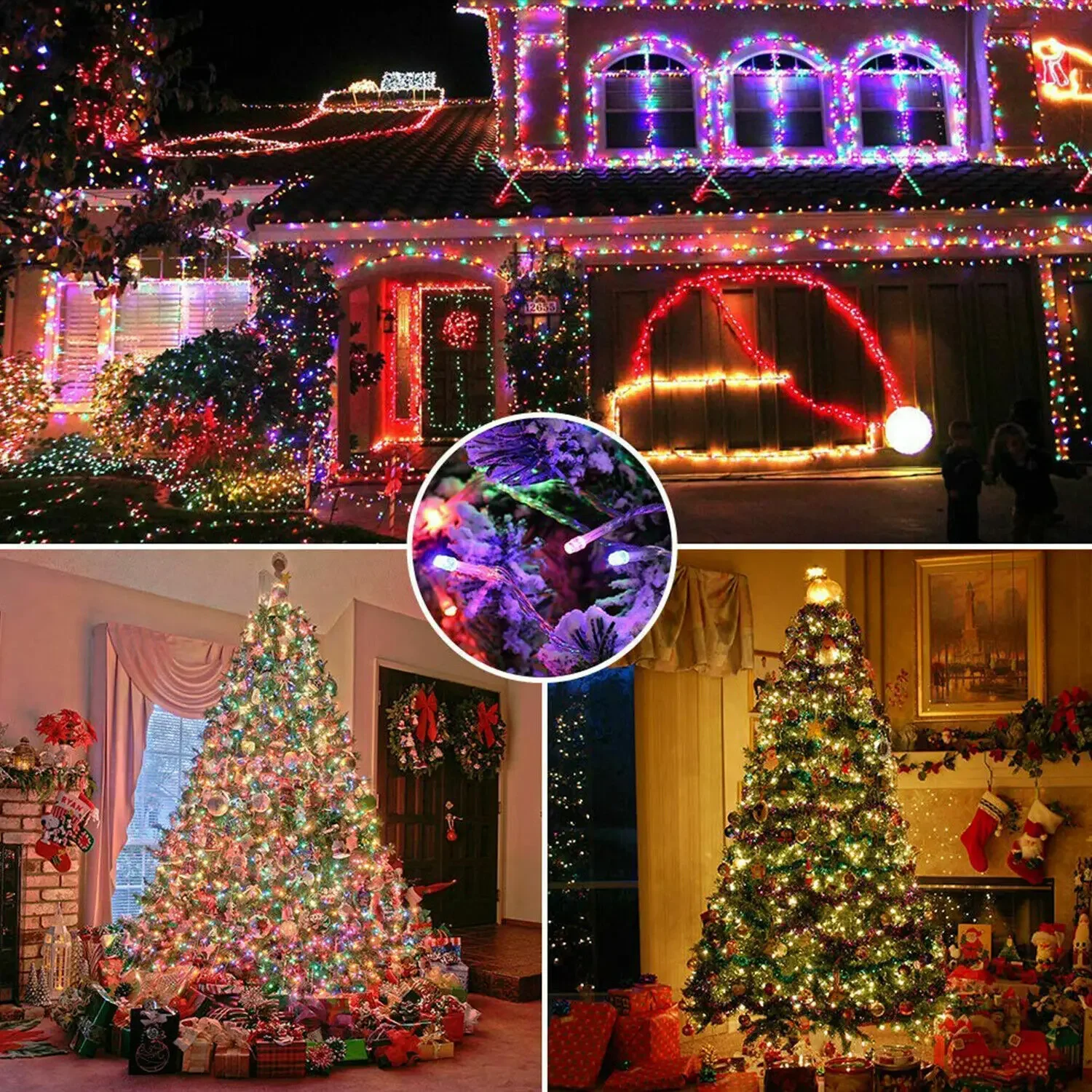 LED Solar String Lights 5M-32M 300LED 8 Modes Solar Powered Xmas Outdoor Lights Waterproof Starry Christmas Fairy