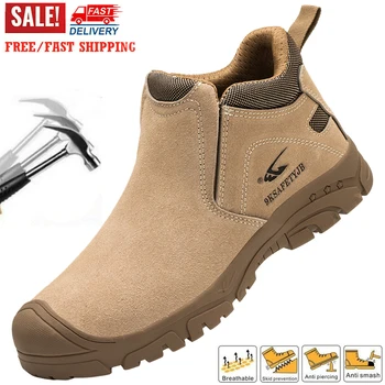 Composite Toe Light Weight Safety Shoes Comfortable Soft Work Sneakers Wear-resisting Anti-Puncture Low Top Casual Walking Shoes