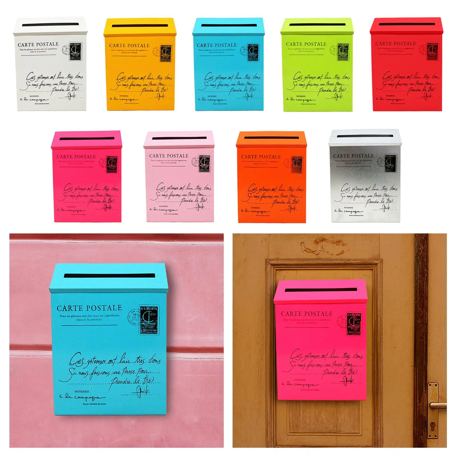 Wall Hanging Mail Box Newspaper Holder Letter Suggestion Retro Wall Mounted Mailbox Drop for Outdoor Gate wall mounted mailbox