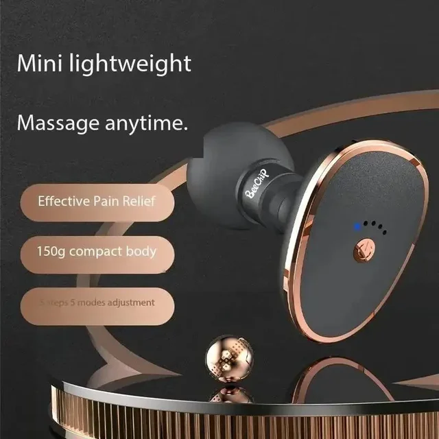 Mini Vibratory Gun Band Portable Silent Muscle Massager High Frequency Vibration Motorized Relaxation Artifacts