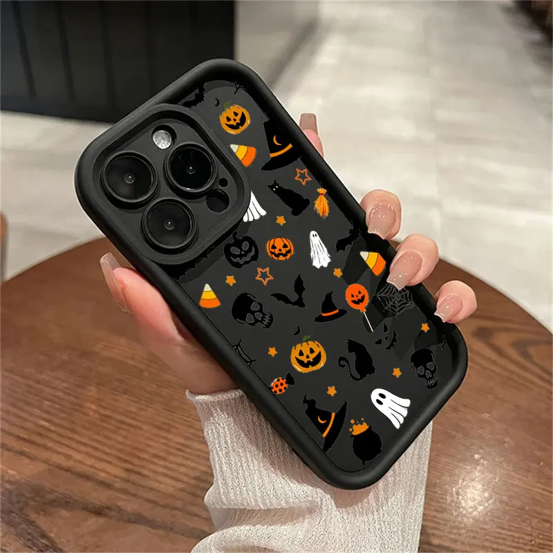 Fun Halloween Pumpkin Ghost Phone Case - Soft Back Cover
