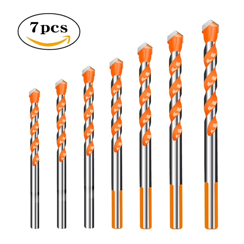 312mm Multifunctional Triangle Drill Bit Diamond Drill Set Ceramic