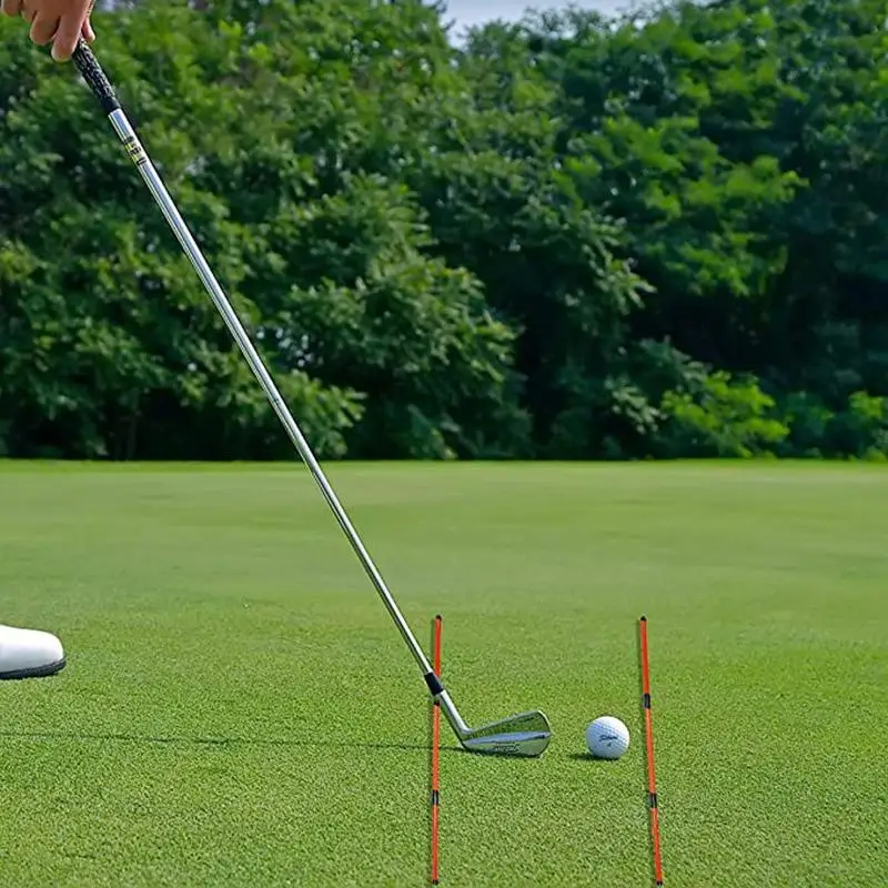 새로운 골프 얼라인먼트 스틱 2세트, 접이식 7가지 색상의 얼라인먼트 연습봉, 골프 스윙 훈련 도구