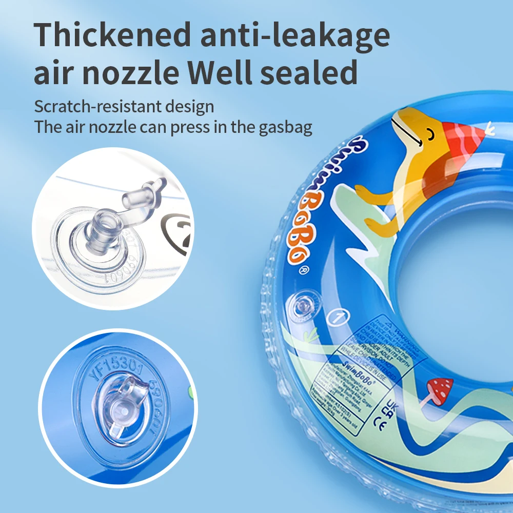 Swimbobo New Style Baby Float Ring Water Toy Kids PVC Inflatable Swimming Underarm Rings Children floats For Summer Floating 6
