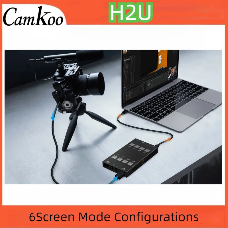 CAMKOO H2U DUAL 4K HDMI AUDIO VIDEO MIXINGCAPTURE 6Screen Mode Configurations EASILY ADJUST THE DISPLAY SETTINGS WITH BUILT-IN