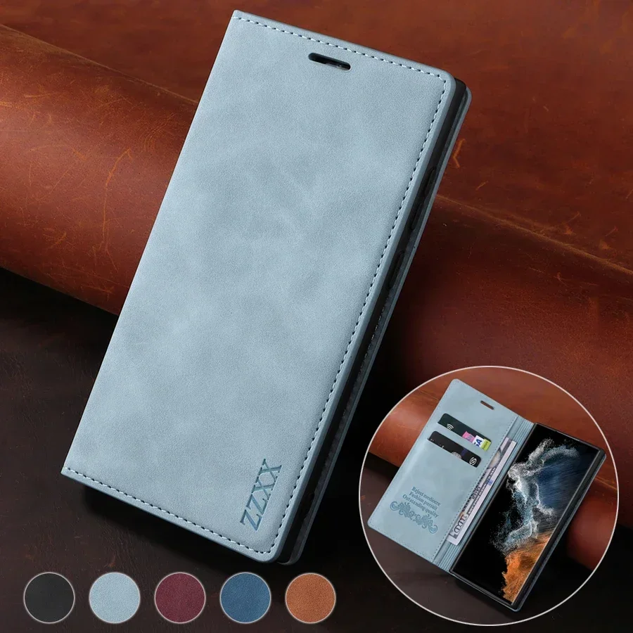 Wallet Skin Feel Flip Leather Phone Case