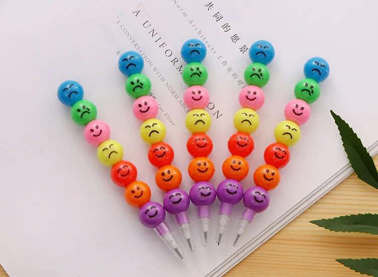 Description Picture 4 of item10Pcs Lollipop Building Block Crayon/Pencil Graffiti Pen for Children Birthday Party Favors Student Back To School Gifts