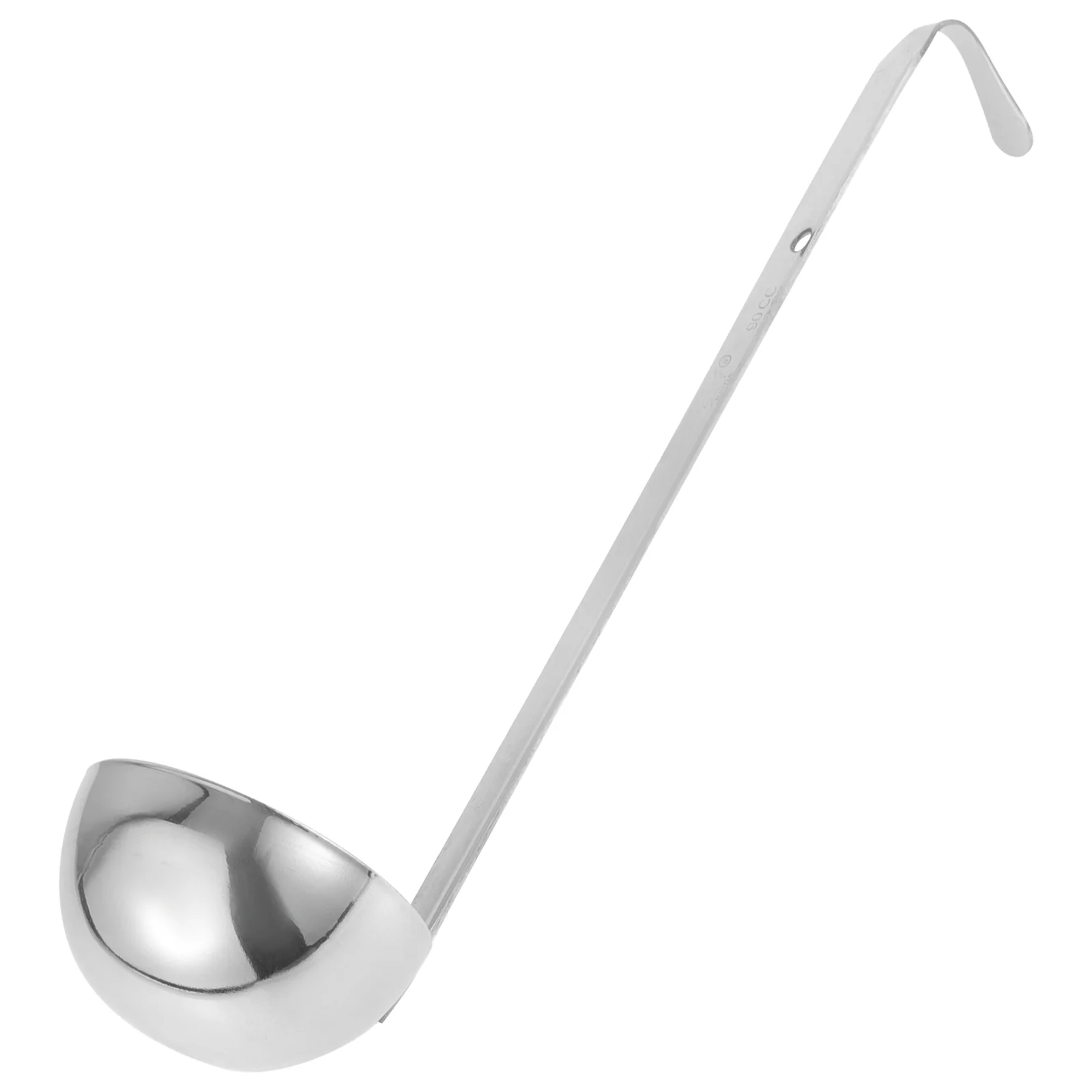 Stainless Steel Soup Ladle Reusable Metal Spoon With Hook Handle Food Serving Kitchen Tools Water Scoops Sauces Spoons Dining