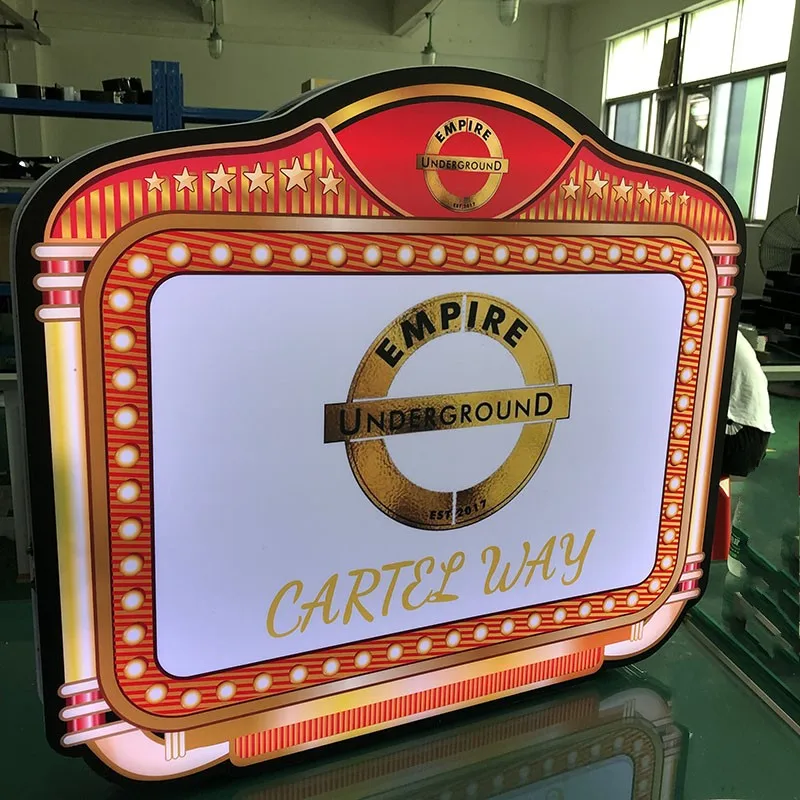 Shiny Party Decoration Bottle Presenter Board Sign KTV Customzed Neon Billboard For Nightclub Bar Decor