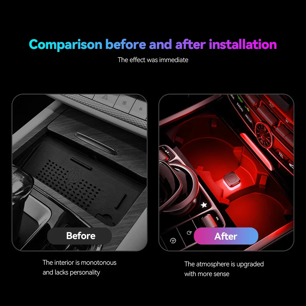 USB Car Interior LED Ambient Light 3
