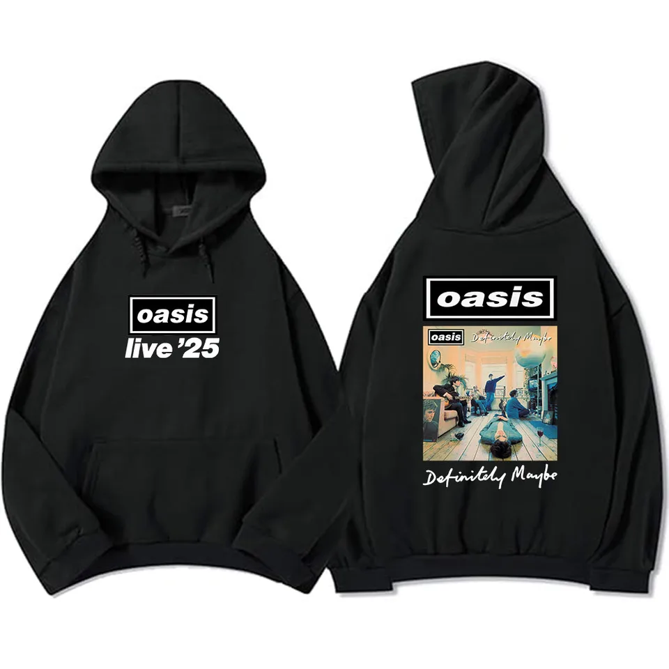 Definitely Maybe Graphic Hoodies Oasis-s Band Live'25