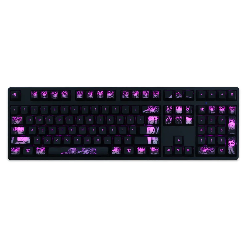 Asuka-backlit pc Revestimento Keycaps Keycap para Logitech G610 Gpro x Razer Blackwidow Huntsman Cereja Corsair K70 K95 Conjunto - Imagem 2