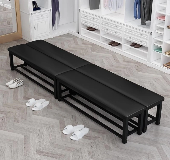 Gym Locker Room Bathroom Lounge Area Shoe Change Stool Home Seat Cushioned Shoe Rack Storage Cabinet