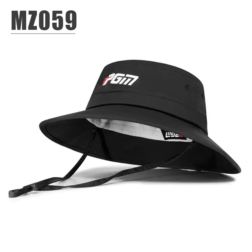 PGM Golf Bucket Hat Rope Sunscreen Men Golf Hats UV Hat Adjustable Buckle Windproof Quickdrying Fisherman Hats