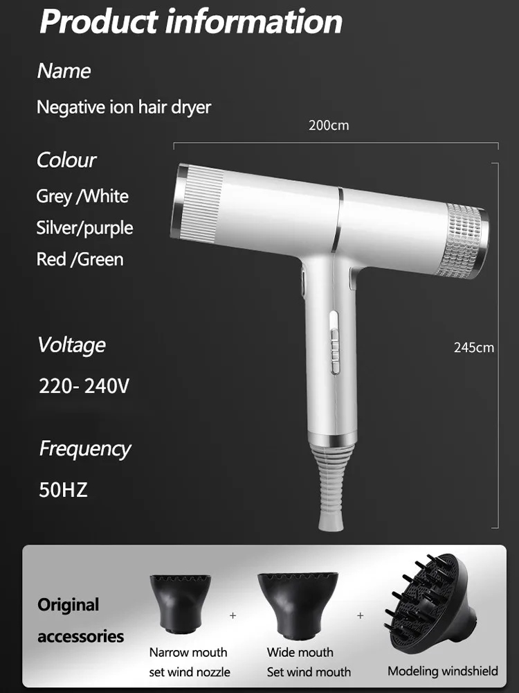 Sèche Cheveux 1200 W, Sèche Cheveux À Vent Chaud Et Froid, Sèche Cheveux Professionnel, Outils