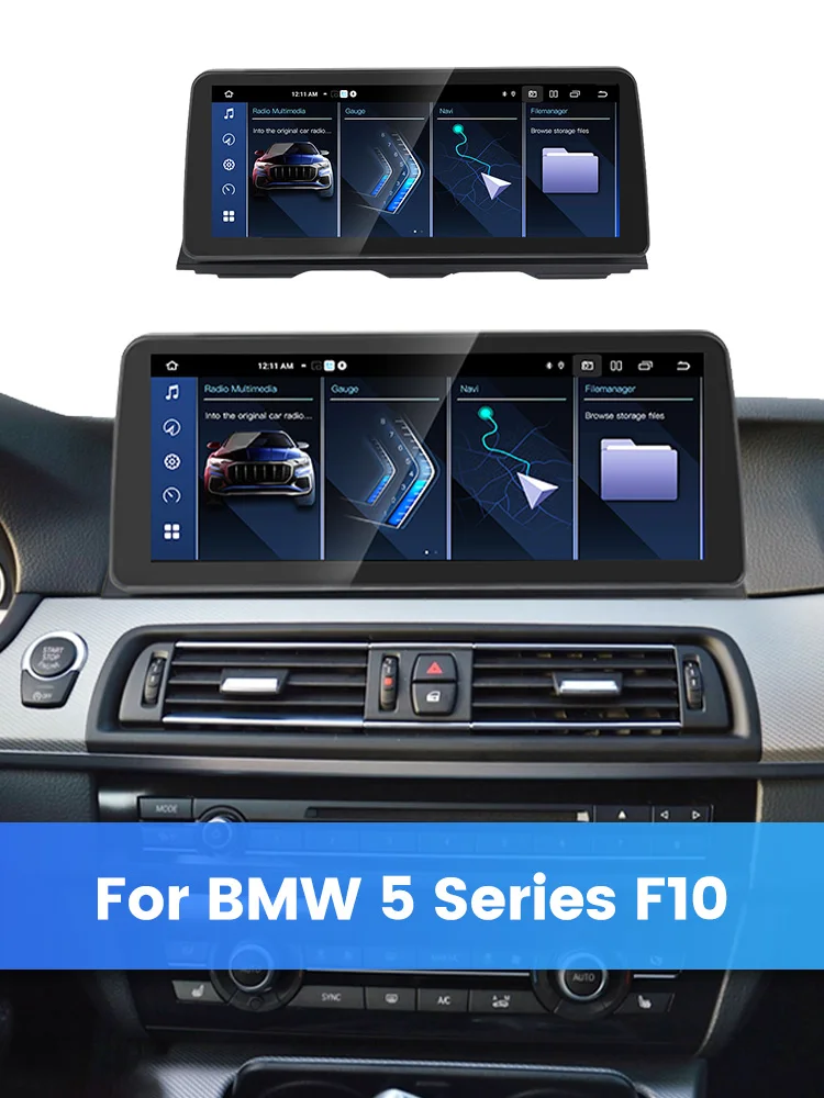 MEKEDE MTK8781 10,25/12,3 zoll Auto Radio GPS Navi Für BMW 5er F10 F11 2010-2017 CIC NBT System Drahtlose Carplay Android Auto – Detail 13
